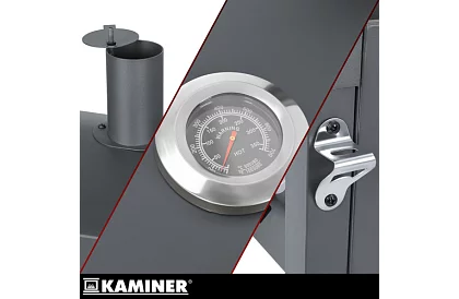 Záhradný gril s liatinovým roštom, krytom - na drevené uhlie