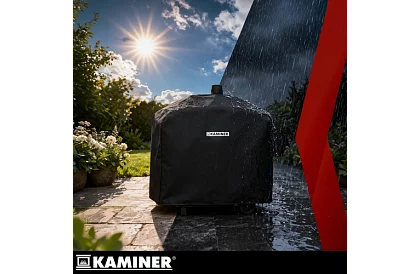 Záhradný gril s liatinovým roštom, krytom - na drevené uhlie