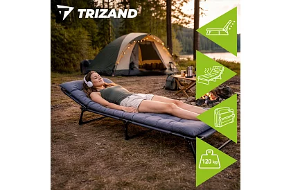 Skladacie záhradné ležadlo 192 × 68 × 28 cm – Šedé