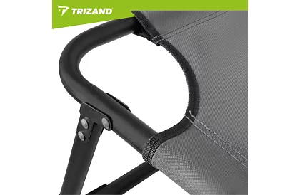 Skladacie záhradné ležadlo 192 × 68 × 28 cm – Šedé