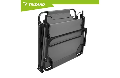 Skladacie záhradné ležadlo 192 × 68 × 28 cm – Šedé