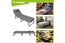 Skladacie záhradné ležadlo 192 × 68 × 28 cm – Šedé