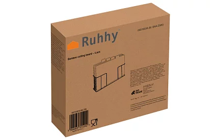 Sada 4 bambusových krájacích a servírovacích dosiek + stojan