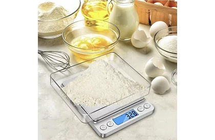 Presná LCD elektronická kuchynská váha 500 g / 0,01 g