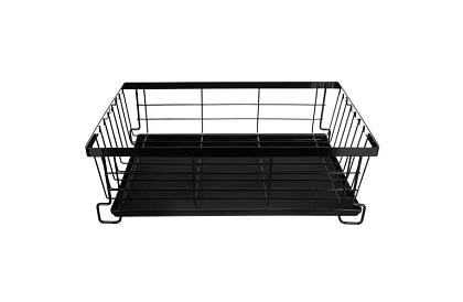 Odkapávač na riad – dvojúrovňový, čierny