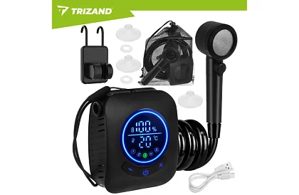 Kempingová sprcha s LCD a pumpou 8000 mAh – dobíjacia