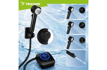 Kempingová sprcha s LCD a pumpou 8000 mAh – dobíjacia