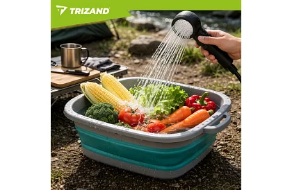 Kempingová sprcha s LCD a pumpou 8000 mAh – dobíjacia