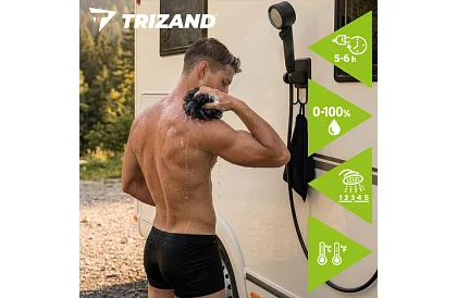 Kempingová sprcha s LCD a pumpou 8000 mAh – dobíjacia