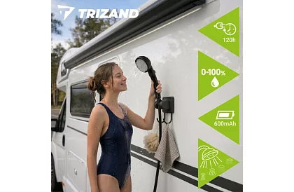 Kempingová sprcha s LCD a pumpou 6000 mAh – dobíjacia