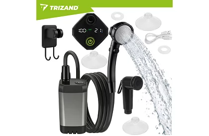 Kempingová sprcha s LCD a pumpou 6000 mAh – dobíjacia
