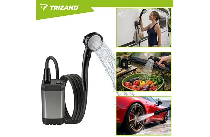 Kempingová sprcha s LCD a pumpou 6000 mAh – dobíjacia