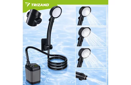 Kempingová sprcha s LCD a pumpou 6000 mAh – dobíjacia