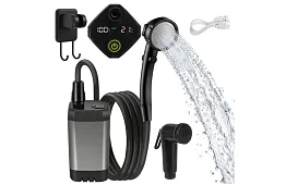 Kempingová sprcha s LCD a pumpou 6000 mAh – dobíjacia