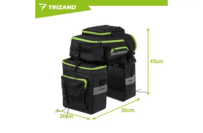 Taška na bicykel, batoh 3v1 – na nosič bicykla - 65 l