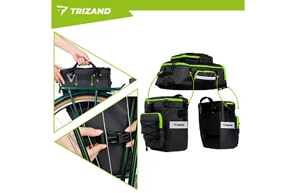 Taška na bicykel, batoh 3v1 – na nosič bicykla - 65 l