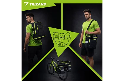 Taška na bicykel, batoh 3v1 – na nosič bicykla - 65 l