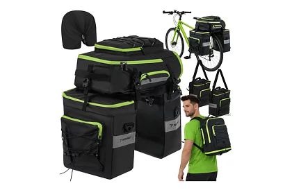 Taška na bicykel, batoh 3v1 – na nosič bicykla - 65 l