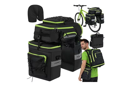 Taška na bicykel, batoh 3v1 – na nosič bicykla - 65 l