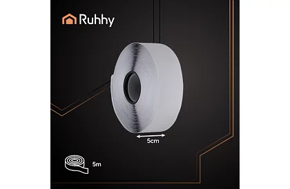 Samolepiaci suchý zips 5 x 500 cm – čierny