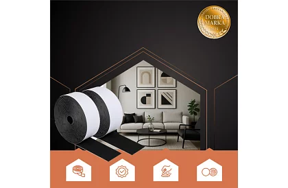 Samolepiaci suchý zips 5 x 500 cm – čierny