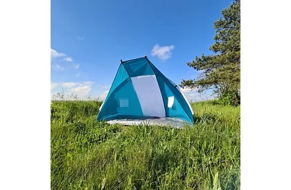 Plážový stan modrošedý 220 × 120 × 120 cm