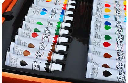 Výtvarná sada na maľovanie v drevenom puzdre – 177 kusov