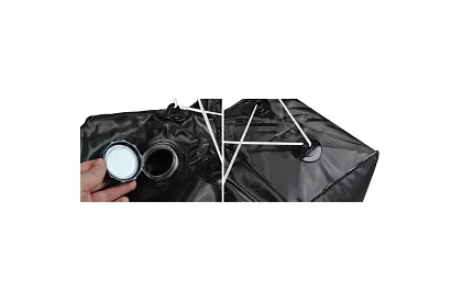 Prenosná cestovná solárna sprcha OLARN 40 litrov