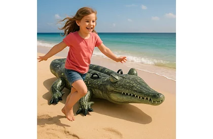 Nafukovacie lehátko krokodíl 170 x 86 cm – I57551
