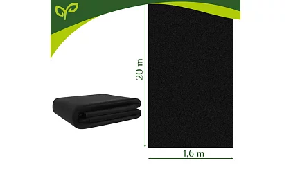 UV agrotextílie proti burine 1,6x20 m, 50 g/m2, čierna