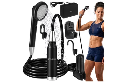 Kempingová sprcha s pumpou 2200 mAh – dobíjacia