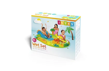 Nafukovacie vodné ihrisko so šmykľavkou 191 x 152 x 58 cm – Dinosaurus I57166