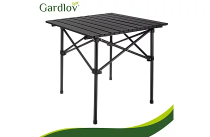 Skladací čierny záhradný stôl – stôl na balkón, terasu