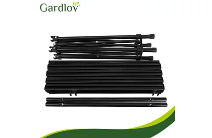 Skladací čierny záhradný stôl – stôl na balkón, terasu