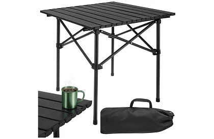 Skladací čierny záhradný stôl – stôl na balkón, terasu