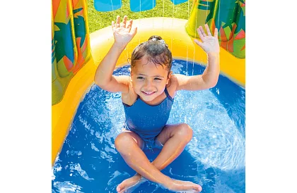 Nafukovacie vodné ihrisko so šmykľavkou 5 v 1 – I57444