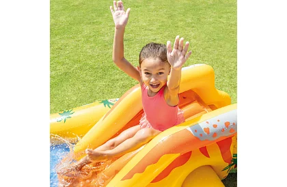 Nafukovacie vodné ihrisko so šmykľavkou 5 v 1 – I57444