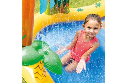 Nafukovacie vodné ihrisko so šmykľavkou 5 v 1 – I57444