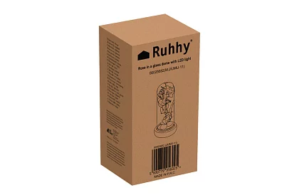 Večná ruža v skle s LED osvetlením