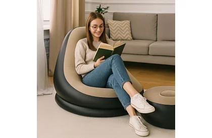 Nafukovacie kreslo s podnožkou - nosnosť 120 kg