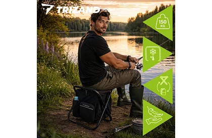 Rybárska stolička s batohom Tourist 3v1 skladacia – nosnosť 150 kg