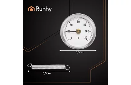Príložný guľatý teplomer do 120 °C