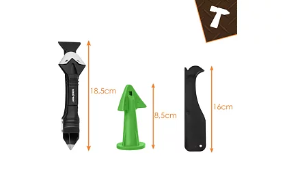 Sada špachtlí, stierok na nanášanie a odstraňovanie škárovacích hmôt