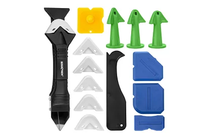 Sada špachtlí, stierok na nanášanie a odstraňovanie škárovacích hmôt