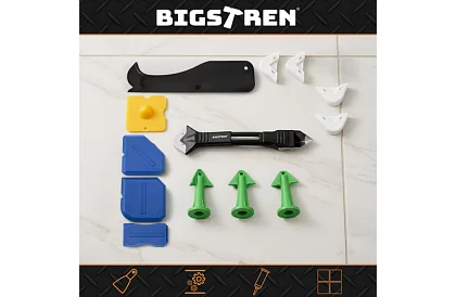 Sada špachtlí, stierok na nanášanie a odstraňovanie škárovacích hmôt