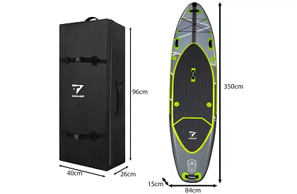 Paddleboard 350 cm - doska s pádlem, sedákom, pumpou a sadou príslušenstva