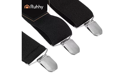 Pánske elastické kšandy – čierne šle široké 3,5 cm