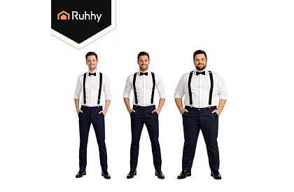 Pánske elastické kšandy – čierne šle široké 3,5 cm