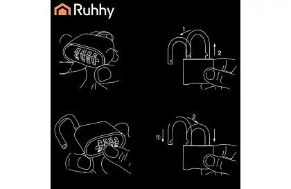 Visací kódový zámok oceľový 50 mm