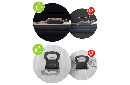 Nafukovacia sametová matrac 137 × 191 × 25 cm – Dura-Beam